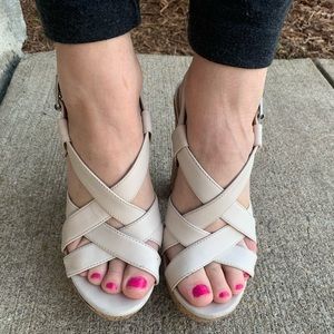 Vince Camuto Platform Cork Slingback Chunky Heels